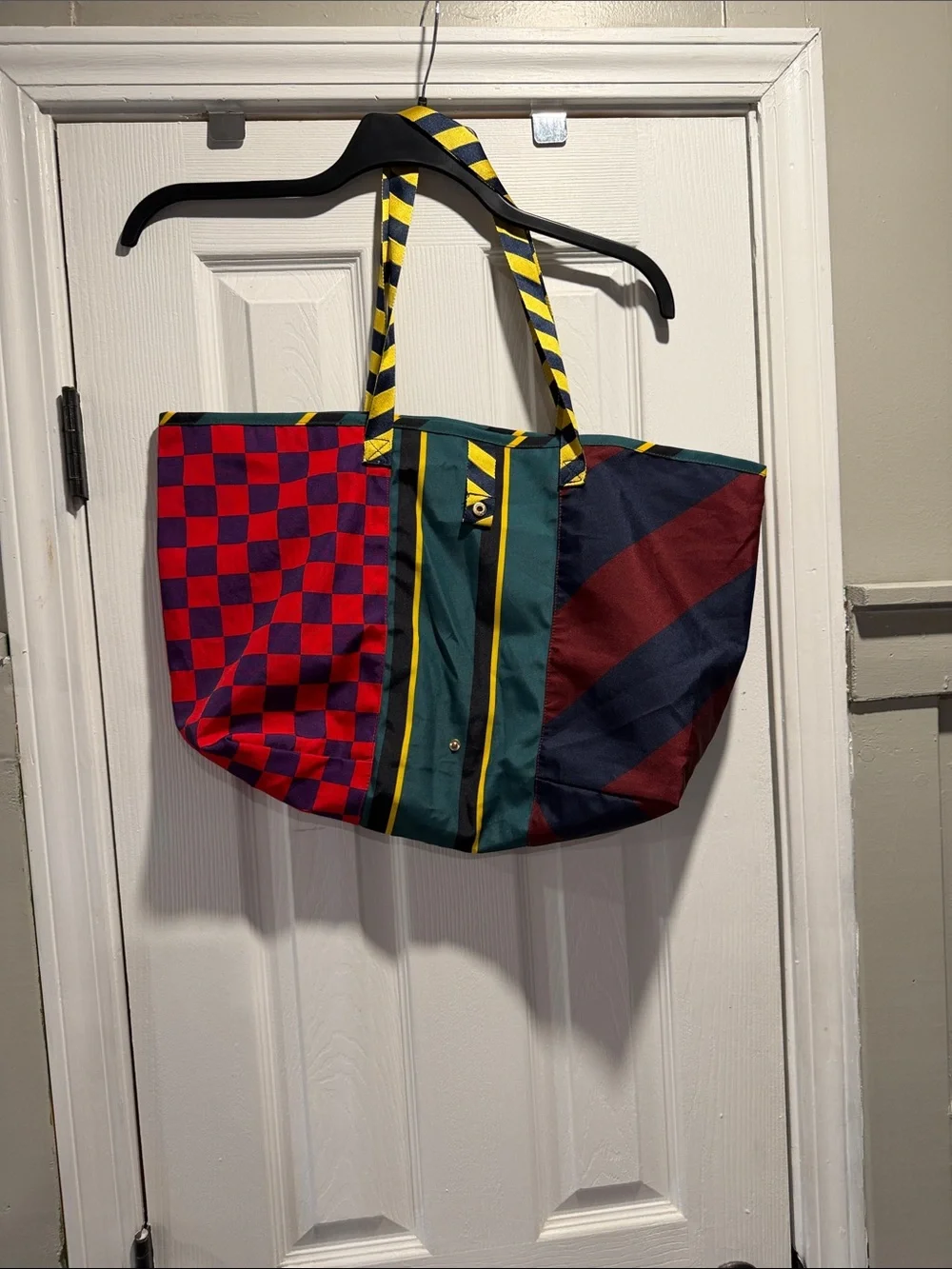 Rowing Blazers Red, Blue, Green & Yellow Checker Duffel Tote